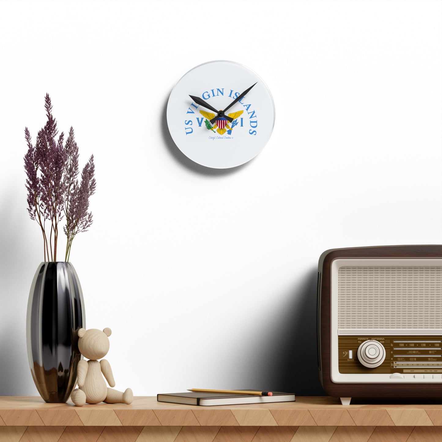 US Virgin Islands Acrylic Wall Clock (Copy)