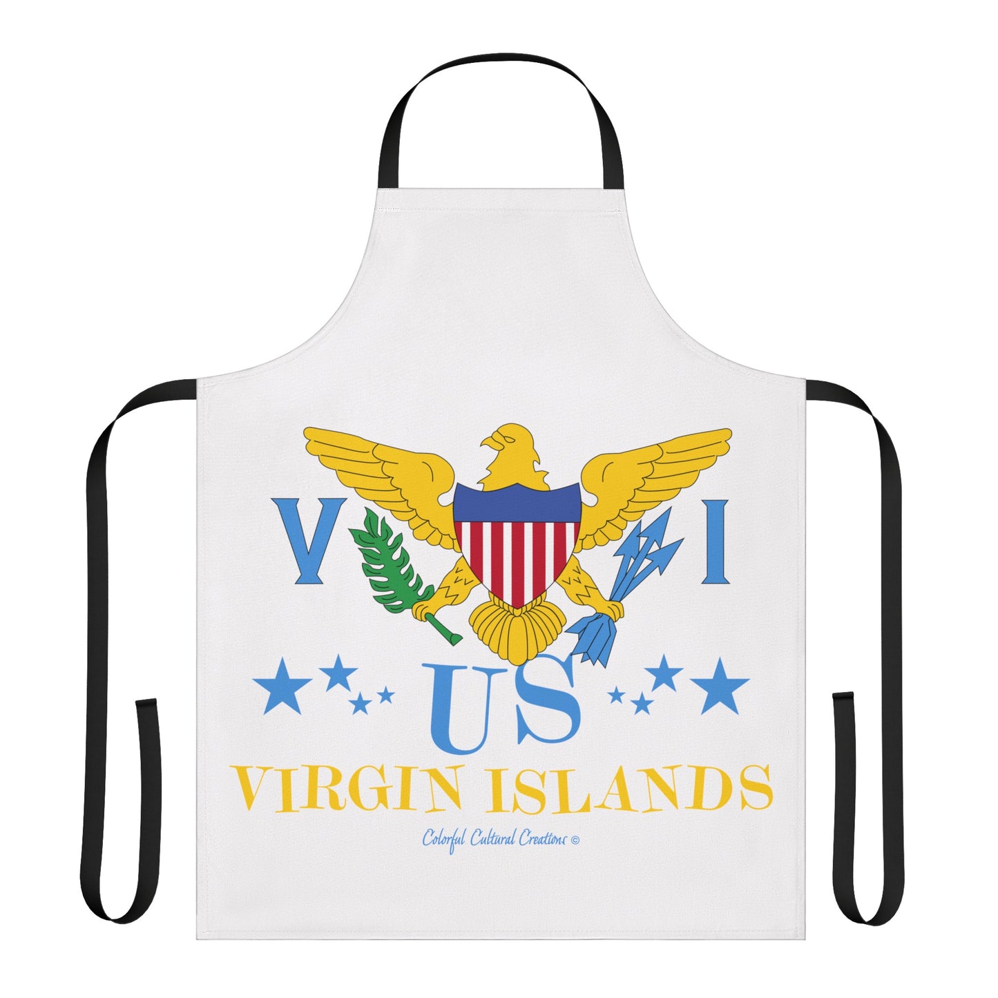 US Virgin Islands Apron, 5-Color Straps (AOP) (Copy)