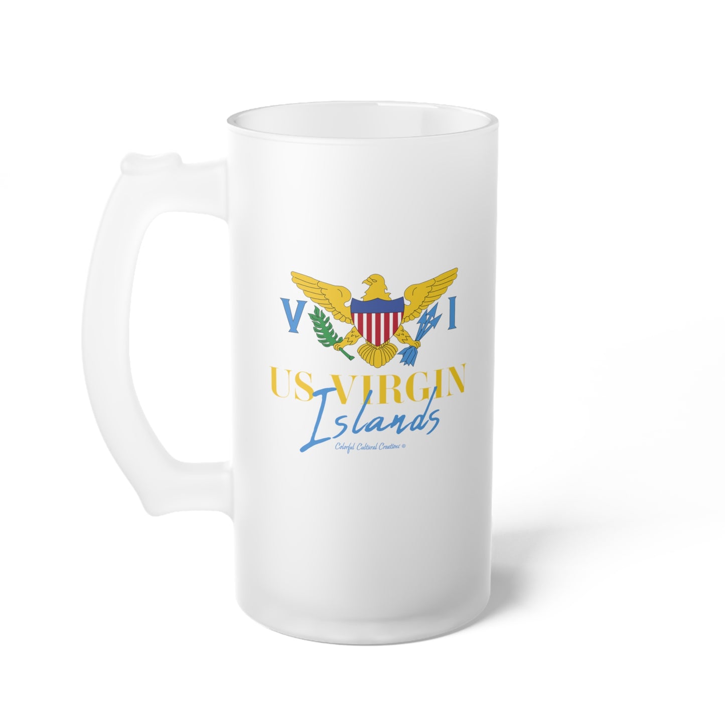 US Virgin Islands Frosted Glass Beer Mug (Copy)