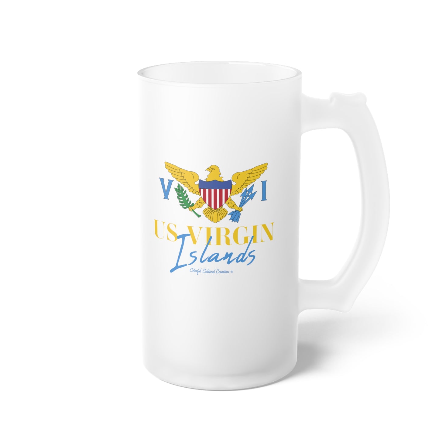 US Virgin Islands Frosted Glass Beer Mug (Copy)