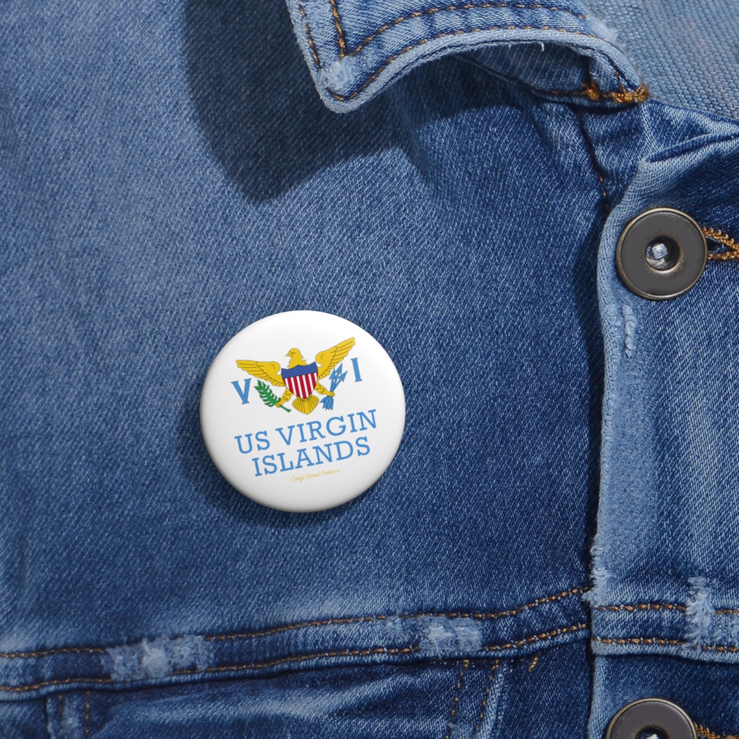US Virgin Islands Custom Pin Buttons (Copy)