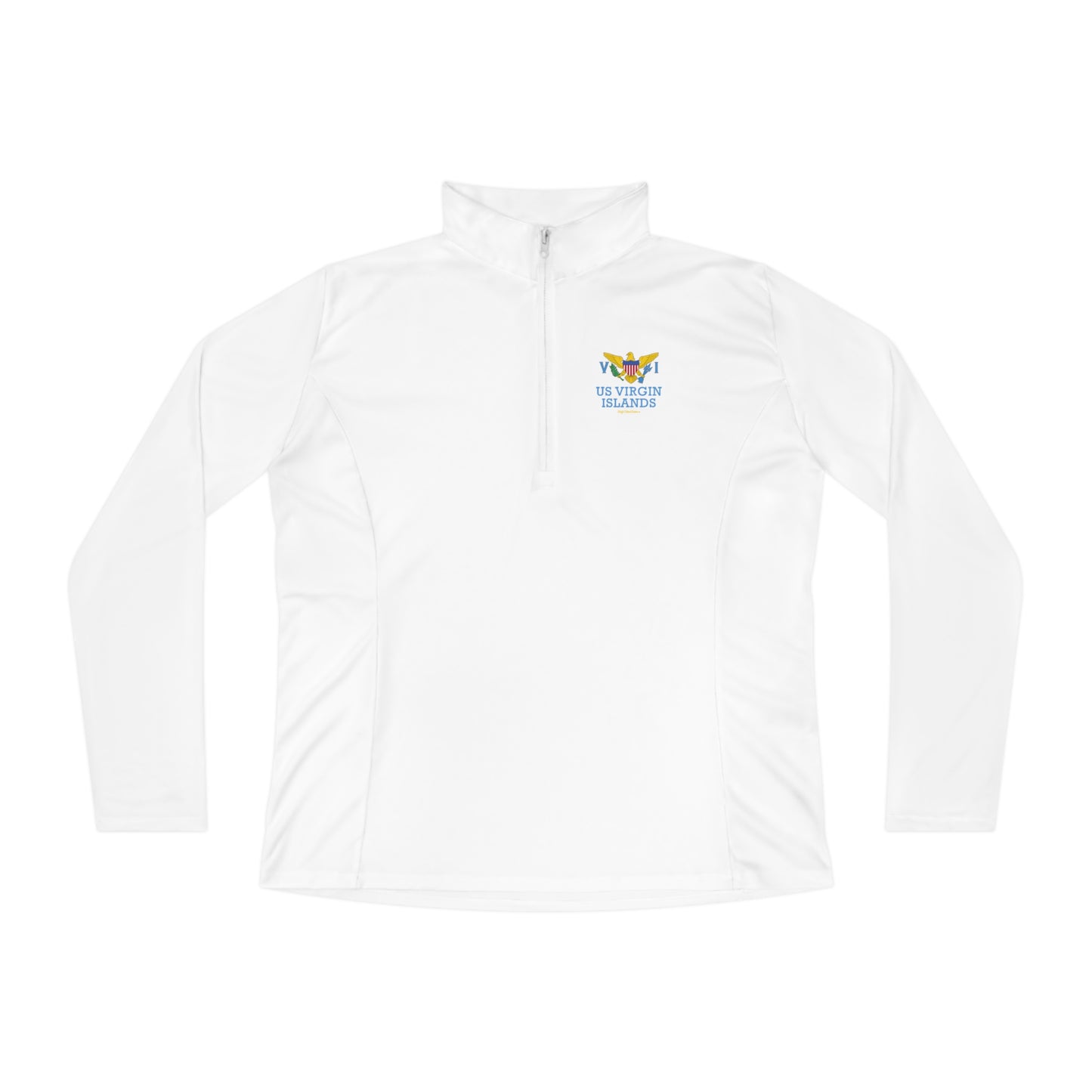 US Virgin Islands Ladies Quarter-Zip Pullover Front and Back Logo (Copy)